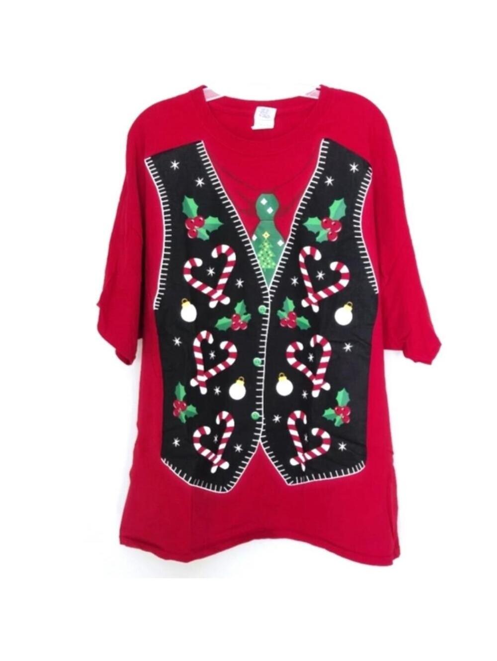 Gildan Festive Ugly Christmas T-Shirt Men's Size 3XL